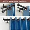 Matte Black Double Curtain Rods 72-144", Double Drapery Rods with