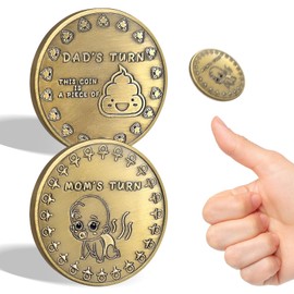 New Parent Decision Coin Funny Unique First Time Pregnancy Gift for New Moms Dads Cute New Baby Gifts Gender Reveal and Shower Gifts for Dad Mom Double-Sided Flip Coin