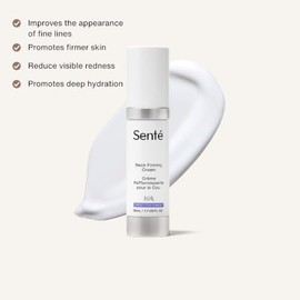 Sente Crema Reafirmante Para El Cuello Senté Para Piel Arrugada Y Líneas Verticales | Eleva, Reafirma Y Suaviza Cuello Y Escote | Hsa, Cafeína, Vitami