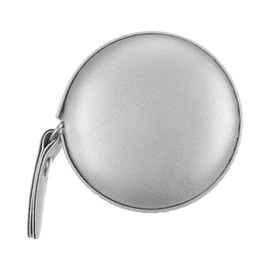 HARFINGTON Round Retractable Measuring Tape 150cm/60-inch Soft Leather Case Tailors Tape Measure Pocket Size for Body, Sewing Measurements, Silver Tone