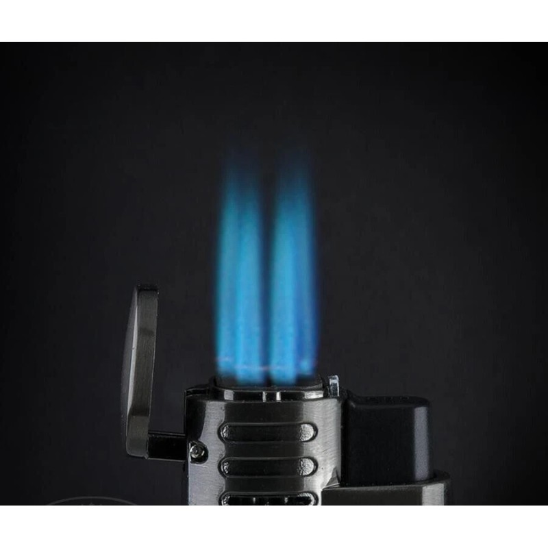 Rockwell NEW ROCKWELL QUAD TORCH CIGAR LIGHTER - GUN METAL