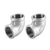 sourcing map Stainless Steel 304 Cast Pipe Fitting 90 Degree