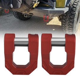 NORTHYUN 3/4’’ D Ring Shackles Red Aluminum Tow Shackles 70,000 LBS Break Strength 7/8’’ Pin Universal Use with Tow Strap Winch for Off-Road Truck ATV UTV SUV Recovery Towing 2PCS