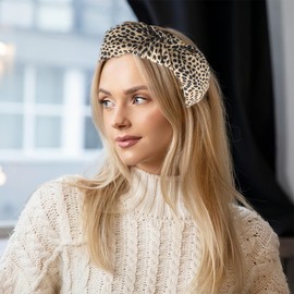 2 Pieces Headbands for Women Non-Slip Fashion Women Headbands for Hair Cute Hairband for Women Hair Wide Knot Leopard Print Headband