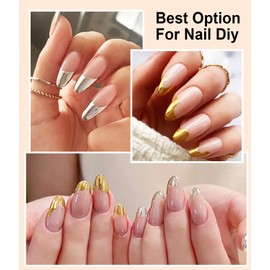 Chrome Nail Powder BISHENGYF - Iridescent Aurora Mermaid White Pearl Chrome Nail Powder Mirror Effect Metallic Glod Silver Chrome Powder for Nail Art DIY Salon