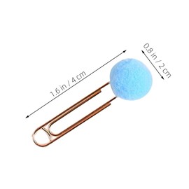 Operitacx Pack of 30 Coloured Paper Clips Animal Paper Clips Paper Clips Pompom Paper Clips Plush Ball Bookmark Plush Ball Bookmark Clips Bookmark Clips Account Pen