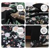 Anibedding 7Pieces Floral Queen Size Comforter Set, Garden Plant Flower