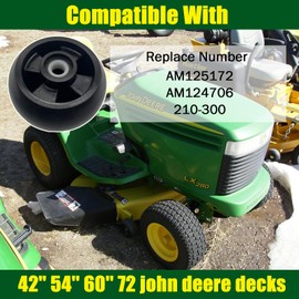 4Pcs Deck Gage Wheel Kit Replace John Deere AM125172, Rear Gauge Wheel for 48" 54" 60" 72" Decks Lawn Mowers