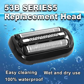 53B 2PCS, Series 5/6 53B Electric Shaver Replacement Head Compatible, 53B Replacement Electric Shaver Heads for Men Razor Shaving Blades Fit for Braun Series 5/6: 6020s,5020s,5018s,5050cs,6020s…