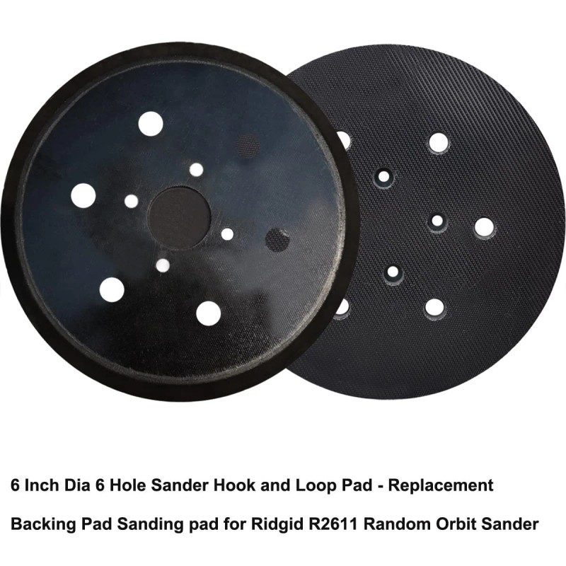 Tockrop 6 Inch Hook & Loop Sanding Pad with 6