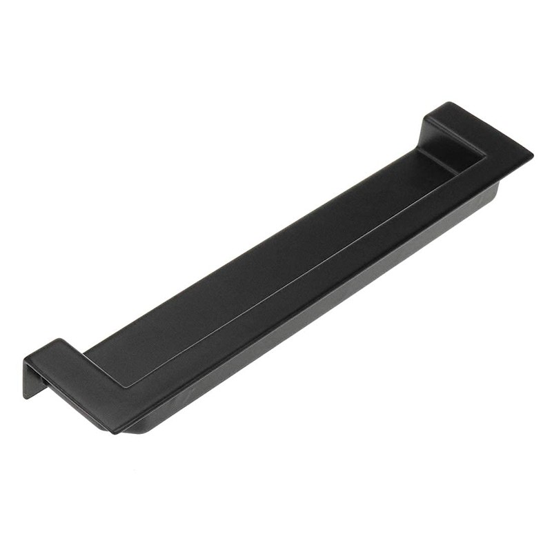 Quluxe 5 Inch Black Recessed Pull, Zinc Alloy Flush Pull