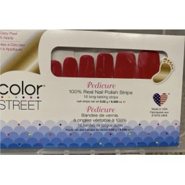 Color Street Nail Strips ~ BATON ROUGEY ~ Pedicure Set~ Retired ~ NIP