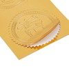 CRASPIRE 100pcs Gold Foil Certificate Seals Math Embossed Gold Certificate
