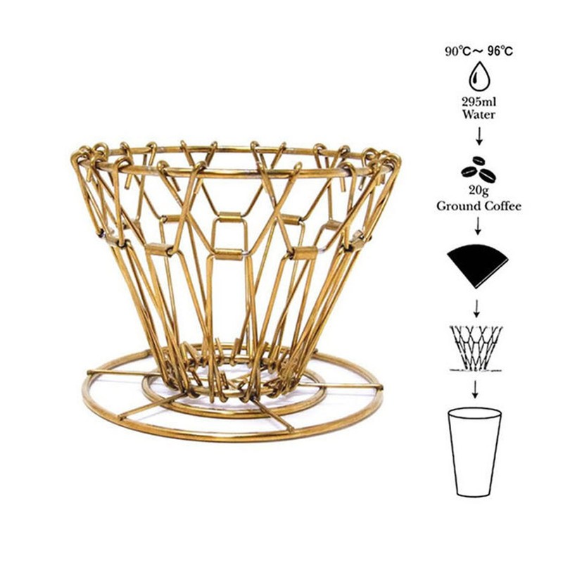 Folding Coffee Drip Rack Stainless Steel Handheld Coffee Filter Cup