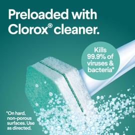 Clorox ToiletWand, Disinfecting Wand Refill Heads - Rainforest Rush, Dorm Room Essentials, 10 Count (Package May Vary)