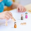 NUOBESTY Glue Sticks Bulk Wooden Peg Dolls Wooden Peg Figures