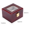 Wooden 2 Grid Watch Display Box Transparent Window Watch Storage