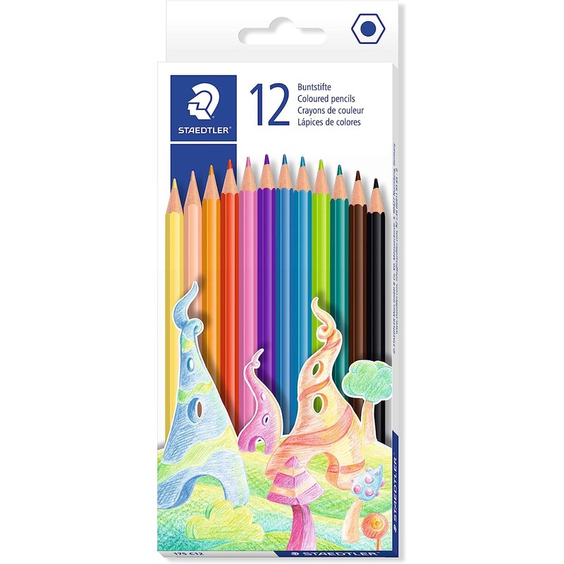 STAEDTLER 175 C12 Wood-Free Coloured Pencils - 24 Pencils -