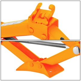 PM PERFORMOTOR 2 Tons(4,409 lbs) Scissor Lift Jack with Labor-Saving Ratchet Wrench for Most Cars,3.85'' - 17.4'' Lifting Range, Orange,PM-TOL-SJ20-OG