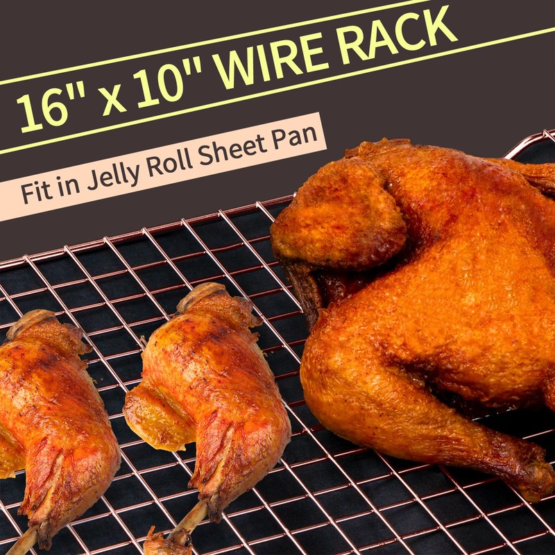 BRIOUT Cooling Rack for Baking, 16x10 Inches Baking Rack, Thick