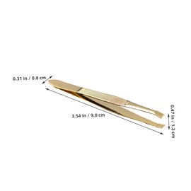 Baluue 2pcs Multipurpose Stainless Steel Eyebrow Tweezers for Precise Trimming and Grooming Portable Beauty Tool for Women and Girls for Eyelash Extensions and Hair Removal