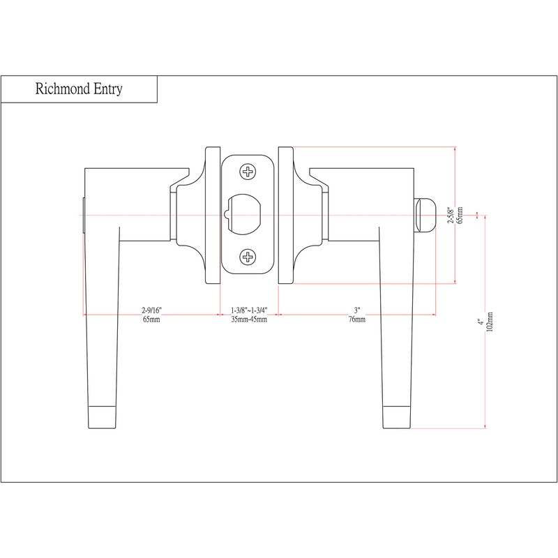 Designers Impressions Richmond Design Oil Rubbed Bronze Entry Door Lever
