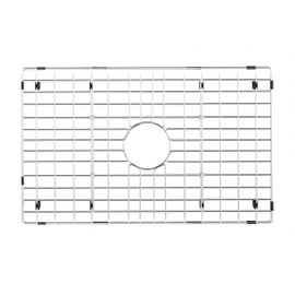 SANNO Large Sink Protectors Sink Rack for Kitchen, Sink Grate Kitchen Sink Drain Bottom Grid with Center Hole,Stainless Steel 26.8" L×16.5" W