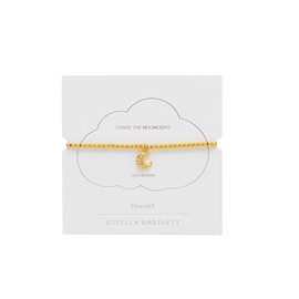 Estella Bartlett Moon CZ Gold Plated Stretch Sienna Bracelet