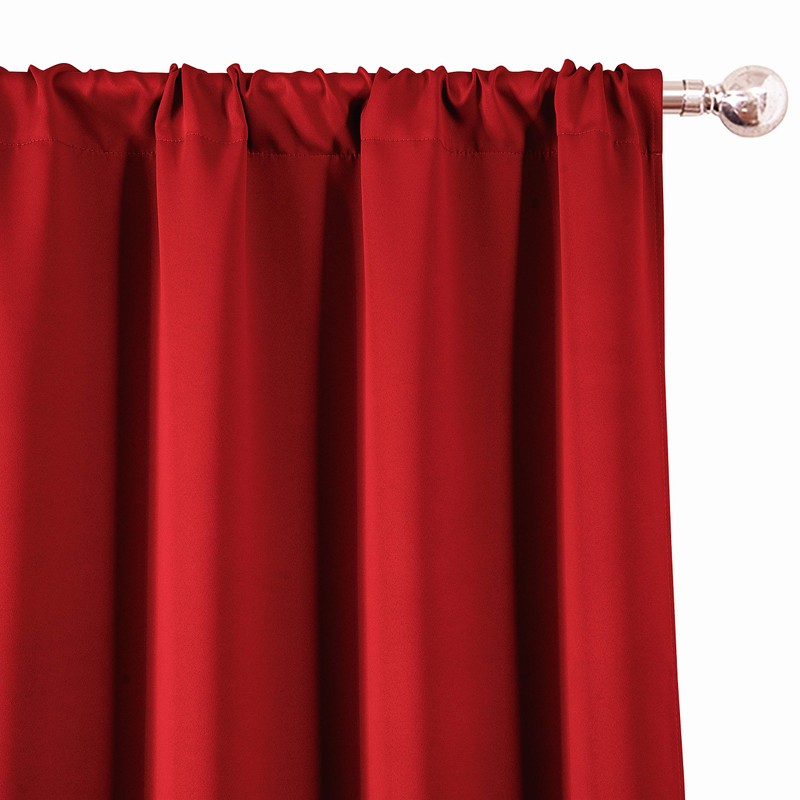 LEMOMO Red Blackout Curtains/42 x 63 Inch/Set of 2 Panels