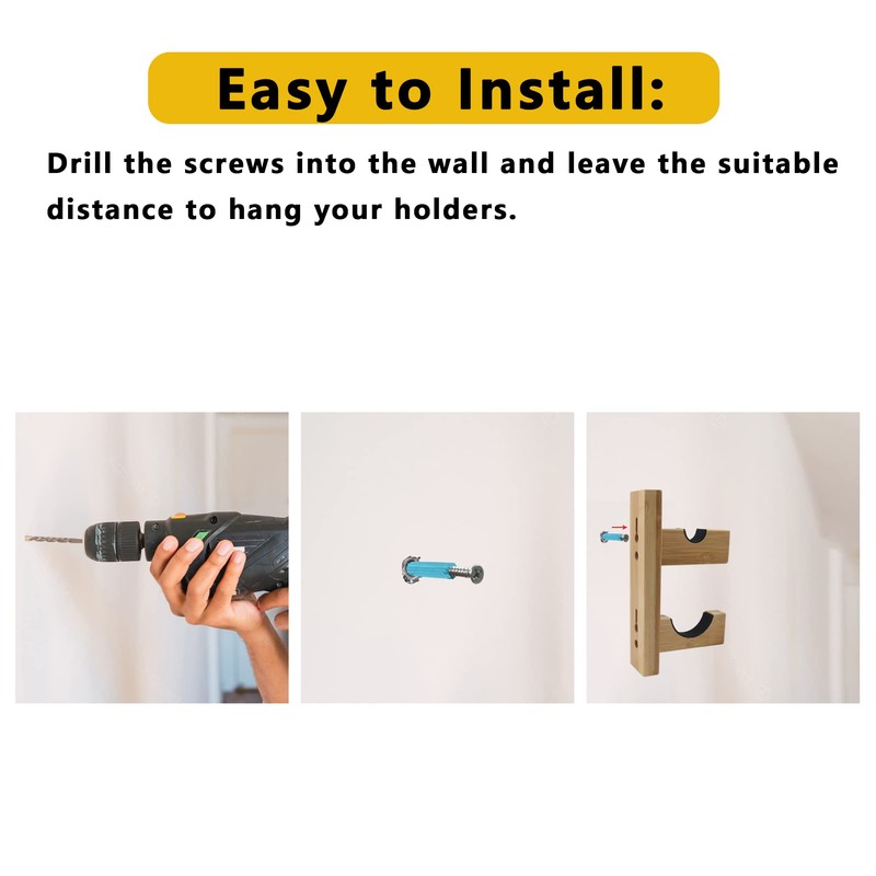 Invech 2 Baseball Bat Holder, Baseball Bat Display Wall Mount,