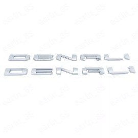 GMC NEW 2pc Door DENALI Emblem Badge Letter Sierra 1500 2500 3500 hd Yukon xL Canyon