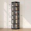 YOWOS Rotating Bookshelf Tower, 360 Display Spinning Bookcase, Bamboo Bookshelf