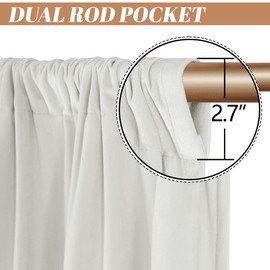 nanbowang Bleach White Velvet Curtains - 96 Inches Long Soft Curtains Rod Pocket Thermal Insulated Curtains Window Treatment for Bedroom Light Filtering Curtains 2 Panels