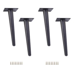 EIOTAZRE Pack of 4 Slanted Furniture Feet, 20 cm Furniture Feet, Metal Furniture Feet, Furniture Legs, Cabinet Legs, Black Furniture Feet, Stainless Steel, for Tables, Sofas, TV Cabinets, Chairs,