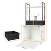 Dwanton Litter Box Enclosure with 2 Storage Shelves and 2