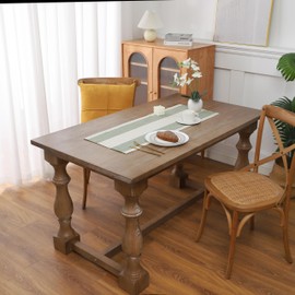 Gernaice Boho Table Runner, Rustic Striped Cotton Linen Farmhouse Table Runners for Dresser End Coffee Table Home Decor, 24" L X 13" W Sage Green