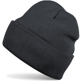 StyleBreaker 04024029 Unisex Warm Knitted Beanie Fine Knit Double Knitted Winter Hat -
