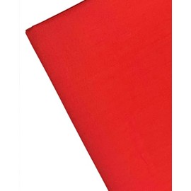 Plain Red Fabric - 45 inch / 112 cm Wide - for Dressmaking, Art & Craft, Sewing - Per Metre