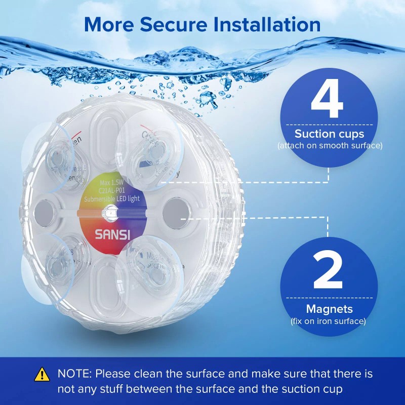 SANSI LED Pool Light 30W RGB Color Changing for Inground