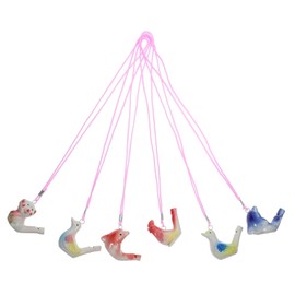 Alipis 6Pcs Ceramic Whistles for Fun Party Includes Swan Dolphin Pig Rooster