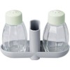 FACKELMANN 33040 Salt Shaker, Pepper Shaker, Cruet, Organic Plastic/Glass, Green,