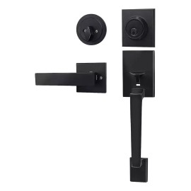 Banna Cerradura De Puerta De Entrada De Casa Moderna Elegante Negra Es Extensible De 60 Mm A 70 Mm Cerradura De Seguridad Cerraduras Para Puertas Manija De Puerta Chapas Para Puertas