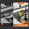 BRYN Sink Organiser, Carbon Steel Sponge Holder Kitchen with Dish