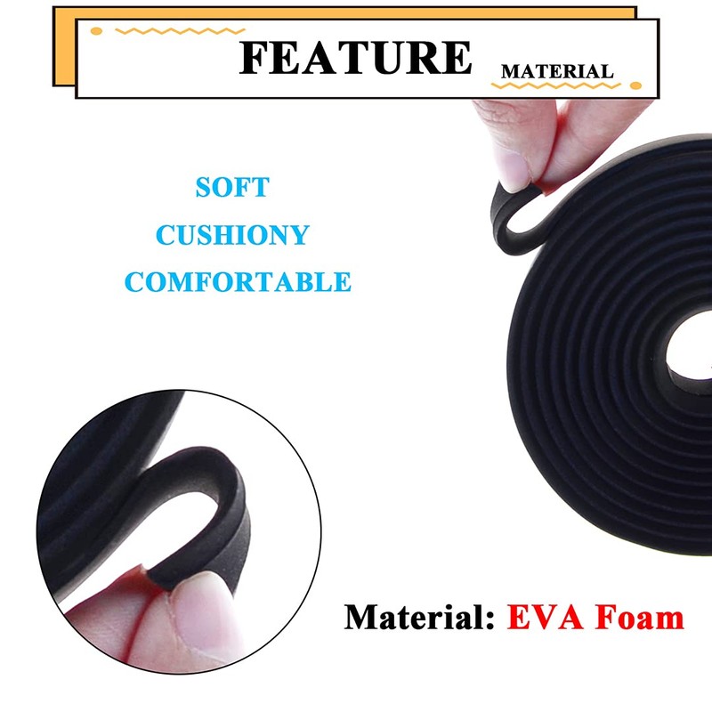 KINGOU Black EVA Road Bicycle Handlebar Tape Bike Bar Wraps