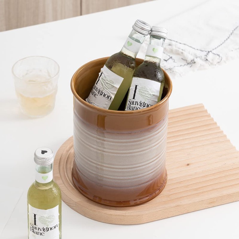 Nihow Kitchen Utensil Holder: 7.2 Inch Extra Large Ceramic Utensil