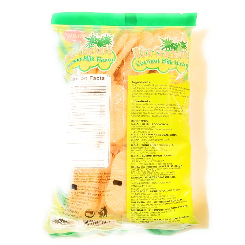 2 Pack Bin Bin Rice Crackers (5.3 Oz Each Pack)-Coconut
