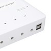 Intelligent Battery Charger with 4 Battery Ports 2 USB Ports
