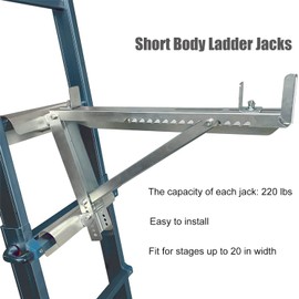Yzzwer Ladder Jacks Bracket Extension - Adjustable Extension Scaffold Ladder Jack 2 Pack for Working 20 inch Stage