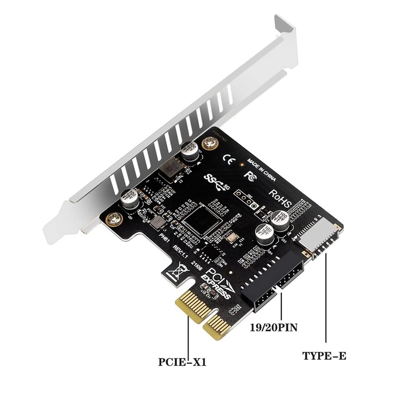 PCI-E to USB3.0 Type-E Front Panel Internal Expansion Card 5G