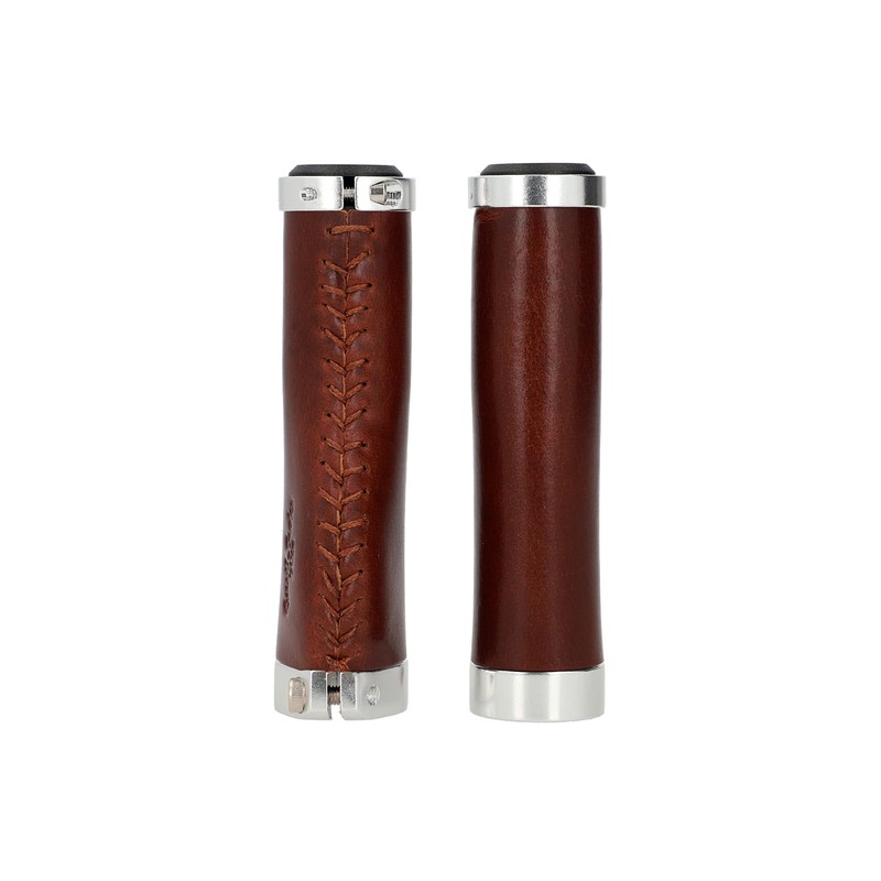 Gusti Phil A. Leather Handlebar Grip, Bicycle Handle, Brown Leather,